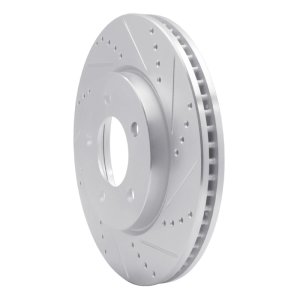 Chrysler Pacifica Brake Rotor (1) - Front Right - R1 Concepts - Drilled & Slotted - Silver - `04-`08
